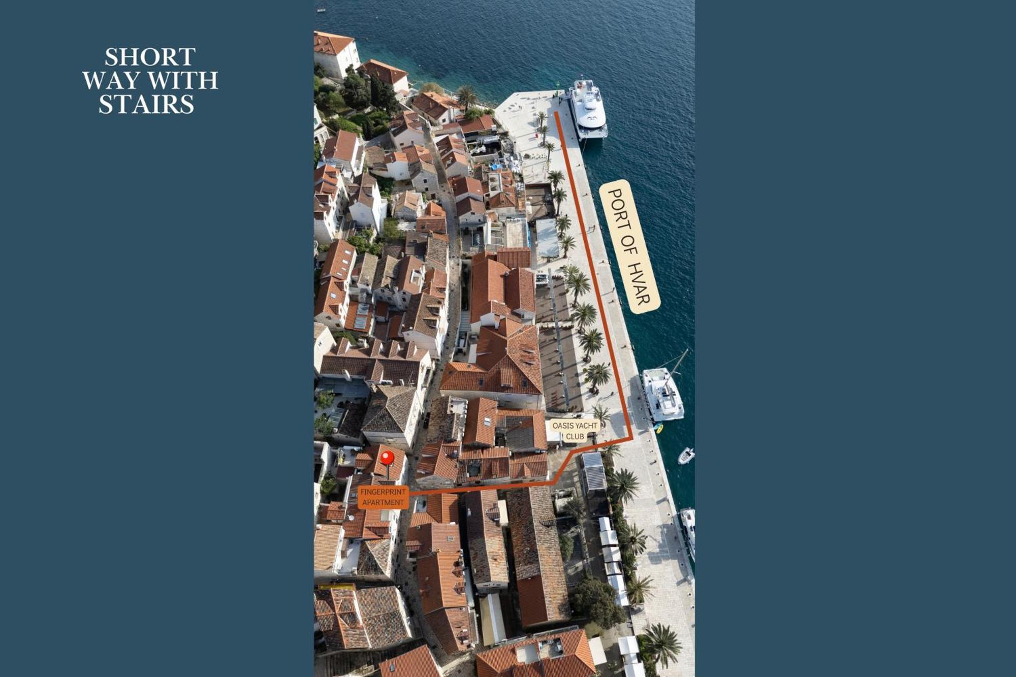 Fingerprint Central Apartment 5 Min From Center & Beach Hvar Town Exterior foto