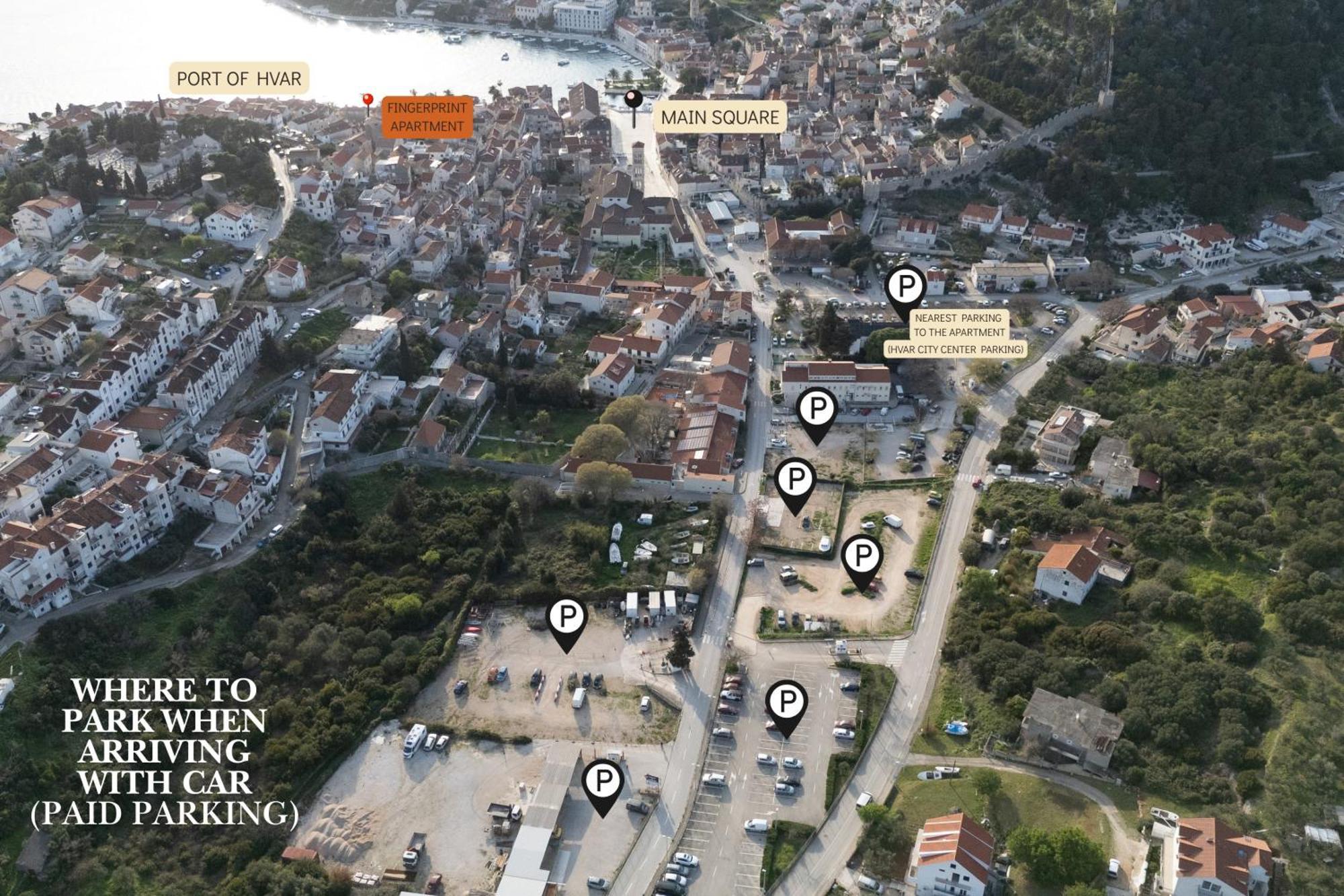 Fingerprint Central Apartment 5 Min From Center & Beach Hvar Town Exterior foto